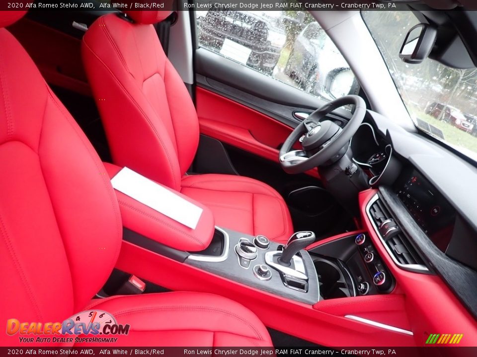 Black/Red Interior - 2020 Alfa Romeo Stelvio AWD Photo #10