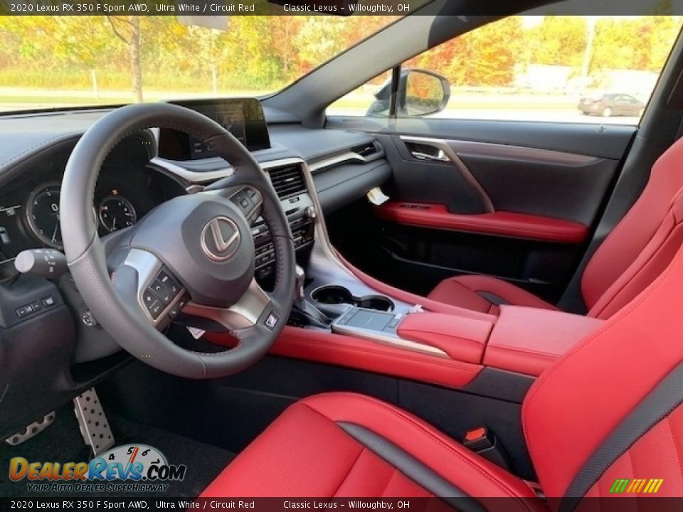 Circuit Red Interior - 2020 Lexus RX 350 F Sport AWD Photo #2