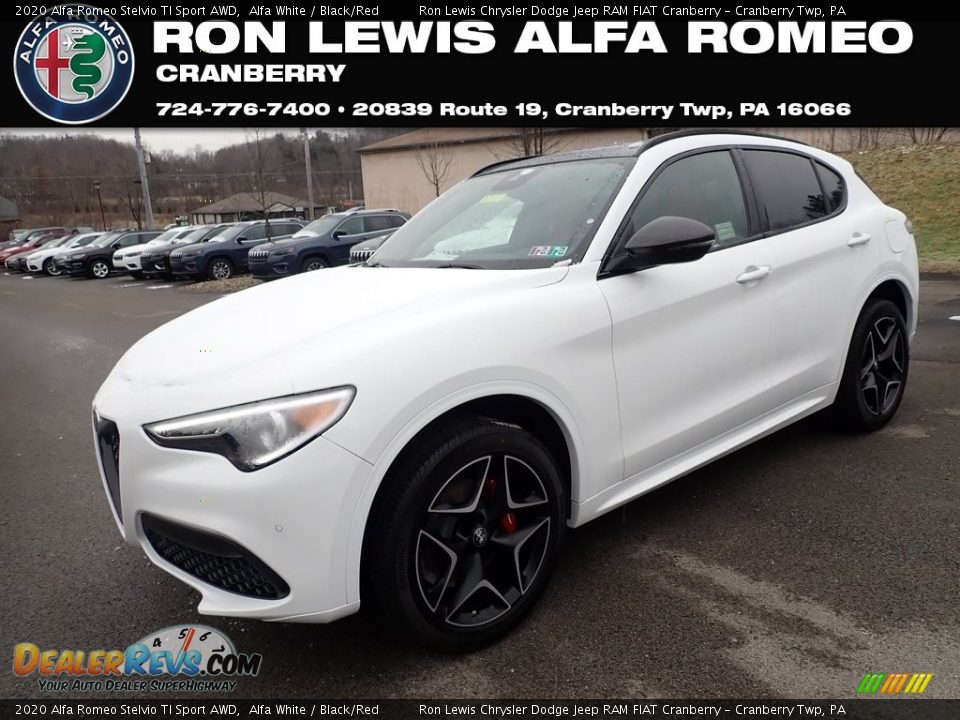 2020 Alfa Romeo Stelvio TI Sport AWD Alfa White / Black/Red Photo #1