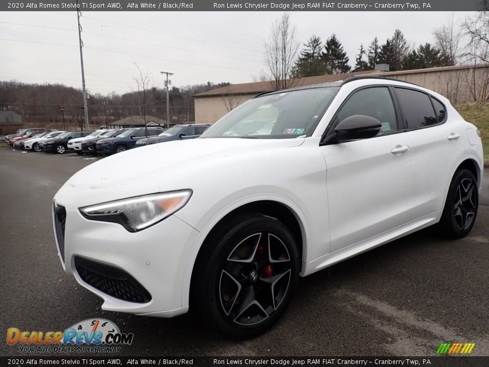 2020 Alfa Romeo Stelvio TI Sport AWD Alfa White / Black/Red Photo #2