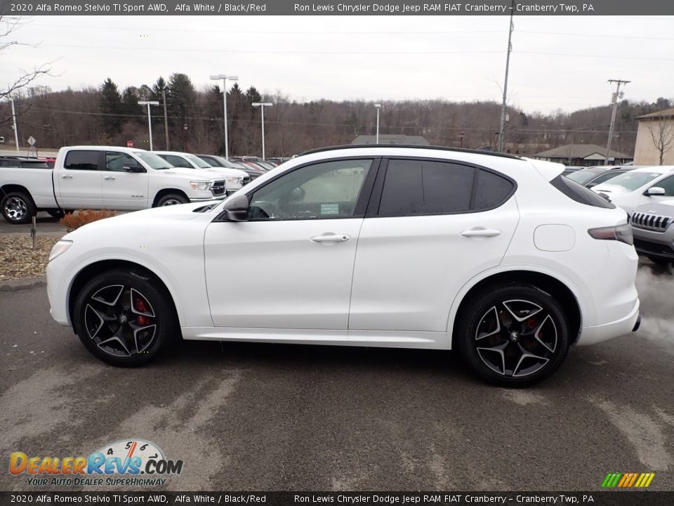 2020 Alfa Romeo Stelvio TI Sport AWD Alfa White / Black/Red Photo #3