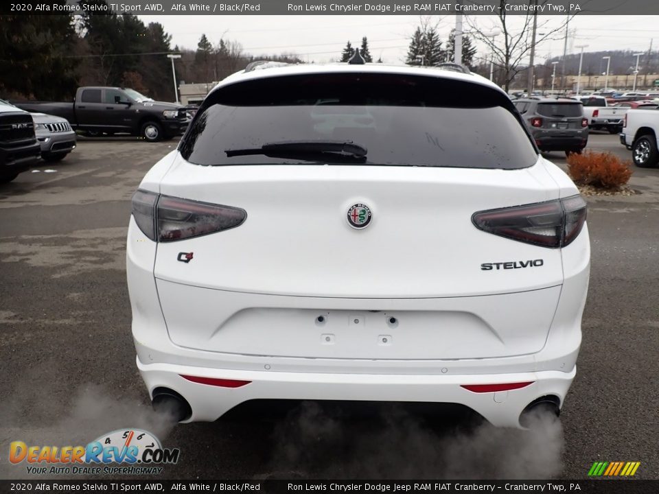 2020 Alfa Romeo Stelvio TI Sport AWD Alfa White / Black/Red Photo #5