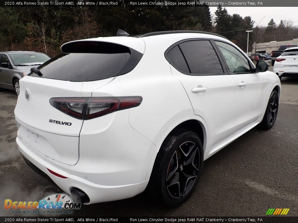 2020 Alfa Romeo Stelvio TI Sport AWD Alfa White / Black/Red Photo #6