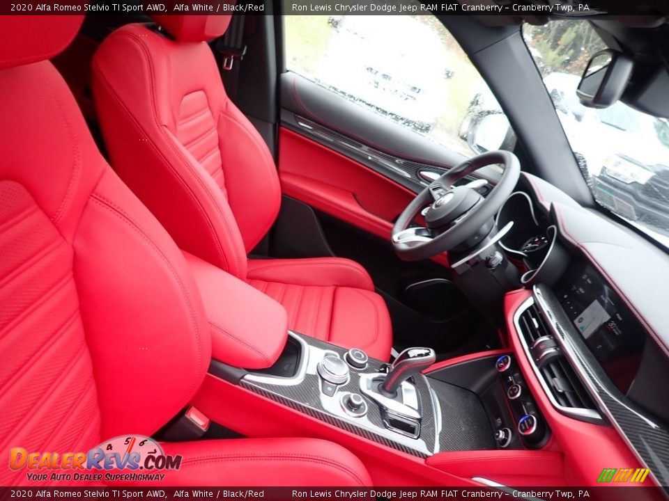 Front Seat of 2020 Alfa Romeo Stelvio TI Sport AWD Photo #10