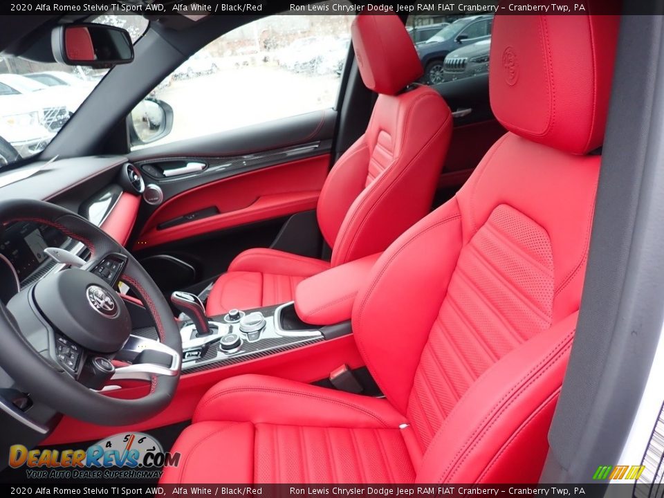 Front Seat of 2020 Alfa Romeo Stelvio TI Sport AWD Photo #14