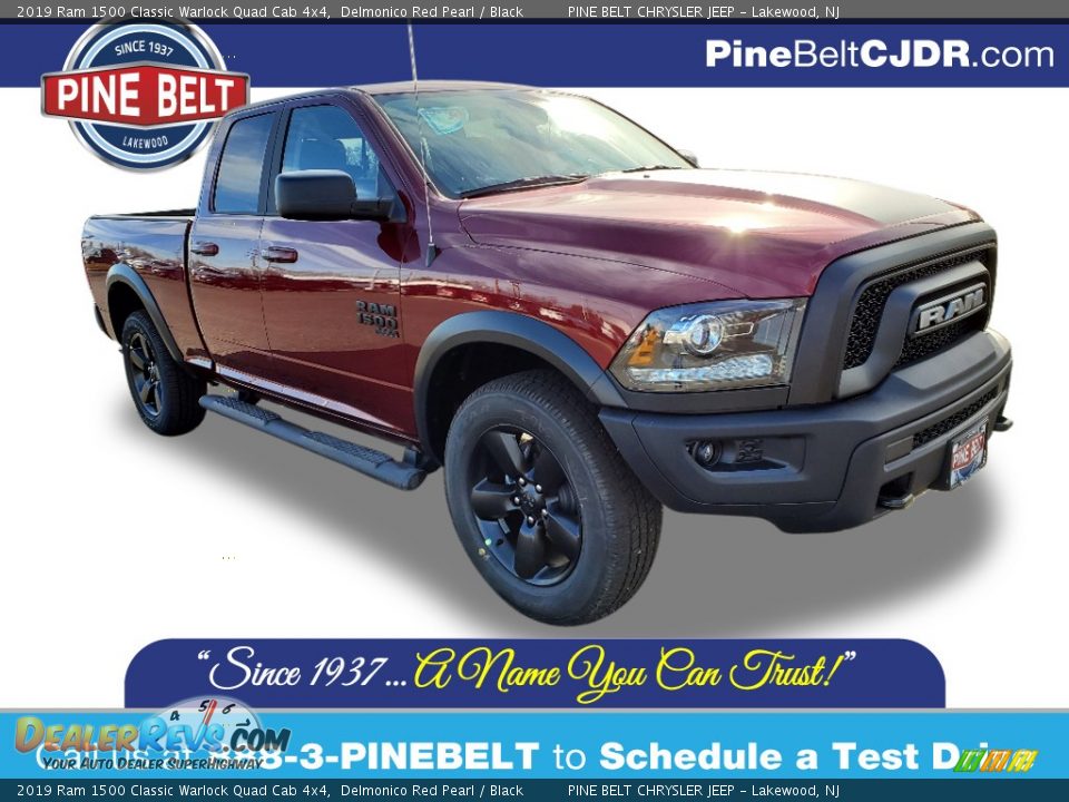 2019 Ram 1500 Classic Warlock Quad Cab 4x4 Delmonico Red Pearl / Black Photo #1