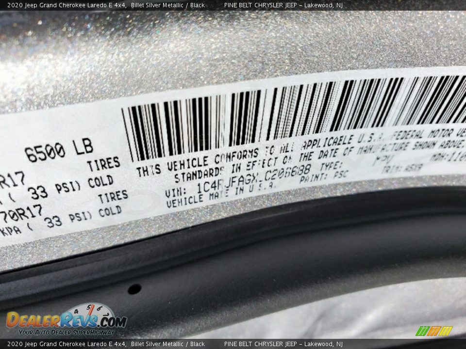 2020 Jeep Grand Cherokee Laredo E 4x4 Billet Silver Metallic / Black Photo #9