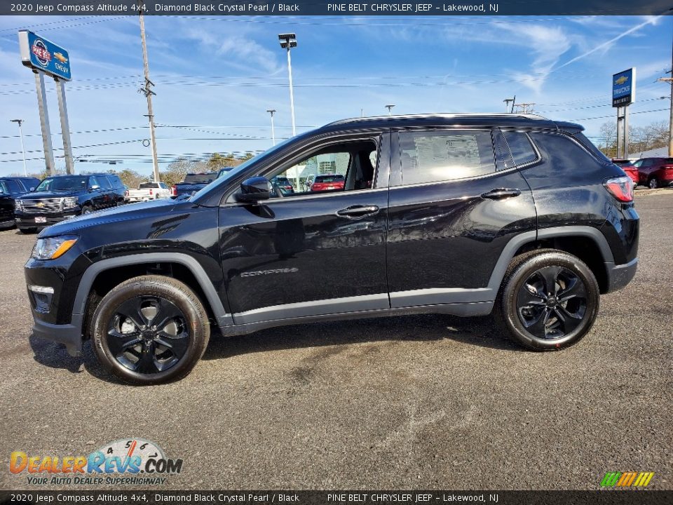 2020 Jeep Compass Altitude 4x4 Diamond Black Crystal Pearl / Black Photo #3
