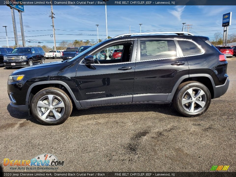 2020 Jeep Cherokee Limited 4x4 Diamond Black Crystal Pearl / Black Photo #3