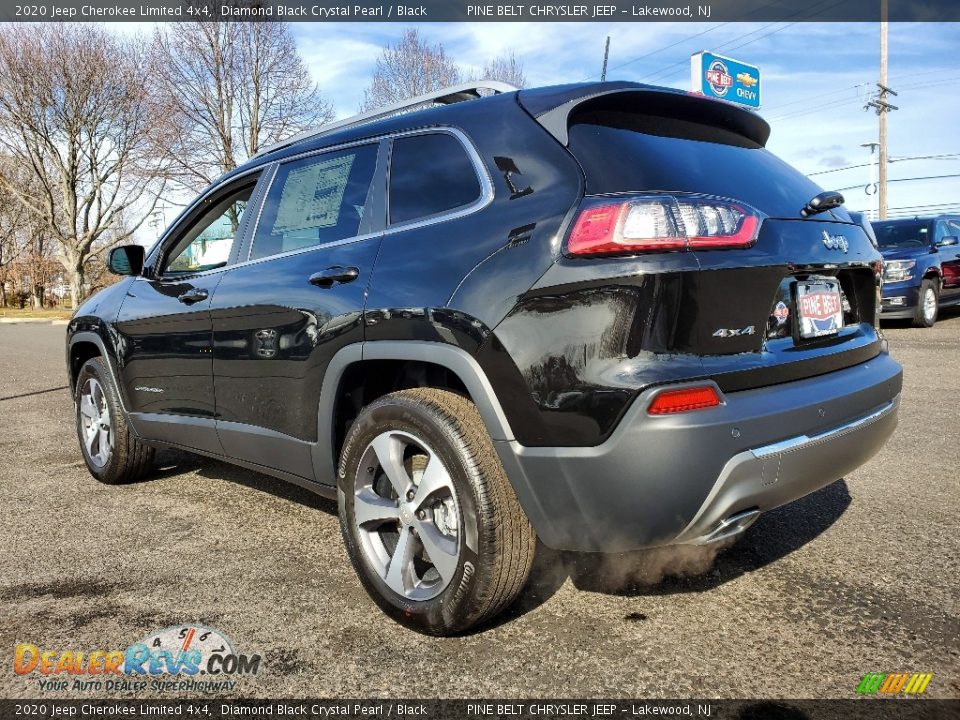 2020 Jeep Cherokee Limited 4x4 Diamond Black Crystal Pearl / Black Photo #4