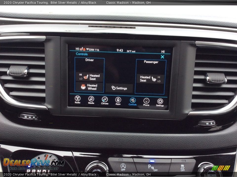 2020 Chrysler Pacifica Touring Billet Silver Metallic / Alloy/Black Photo #14