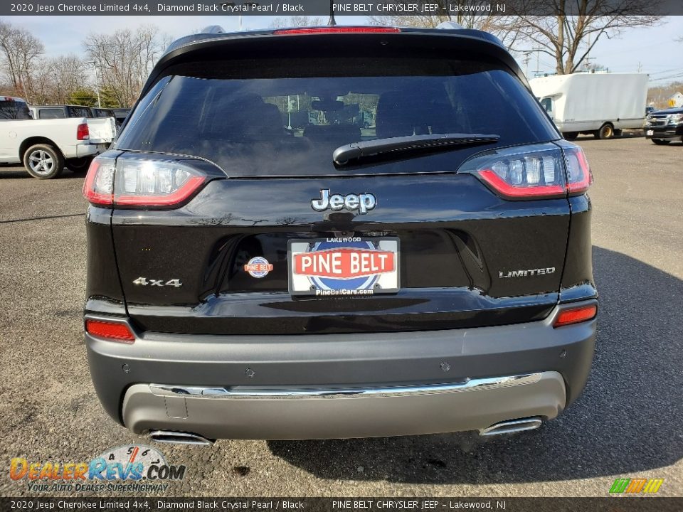 2020 Jeep Cherokee Limited 4x4 Diamond Black Crystal Pearl / Black Photo #5