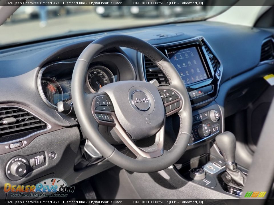 2020 Jeep Cherokee Limited 4x4 Diamond Black Crystal Pearl / Black Photo #8
