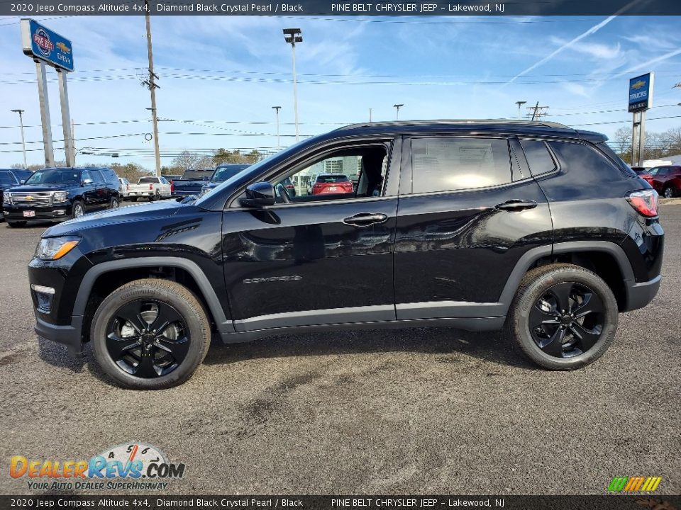 2020 Jeep Compass Altitude 4x4 Diamond Black Crystal Pearl / Black Photo #3