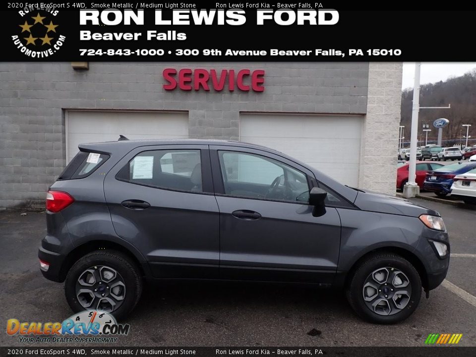 2020 Ford EcoSport S 4WD Smoke Metallic / Medium Light Stone Photo #1