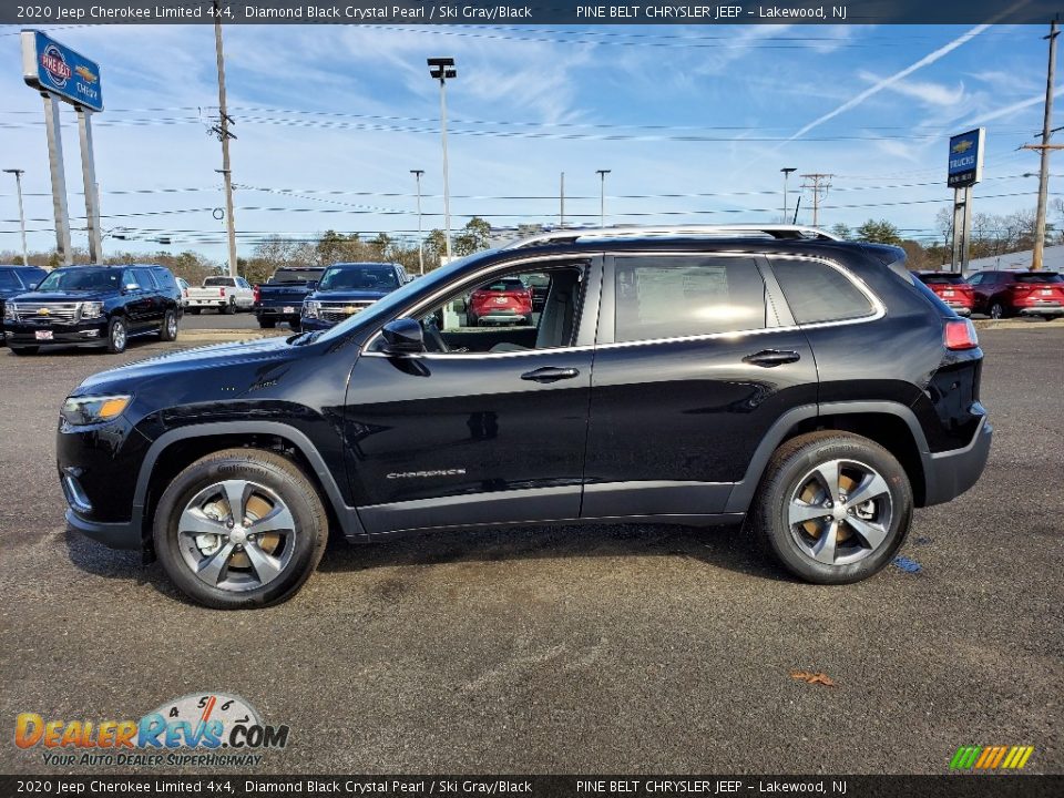 Diamond Black Crystal Pearl 2020 Jeep Cherokee Limited 4x4 Photo #3