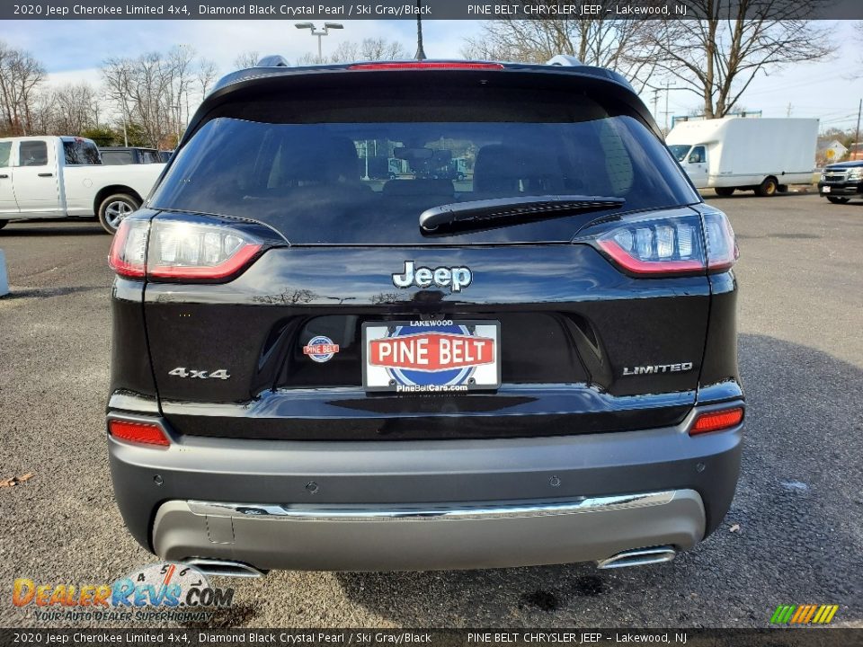 2020 Jeep Cherokee Limited 4x4 Diamond Black Crystal Pearl / Ski Gray/Black Photo #5