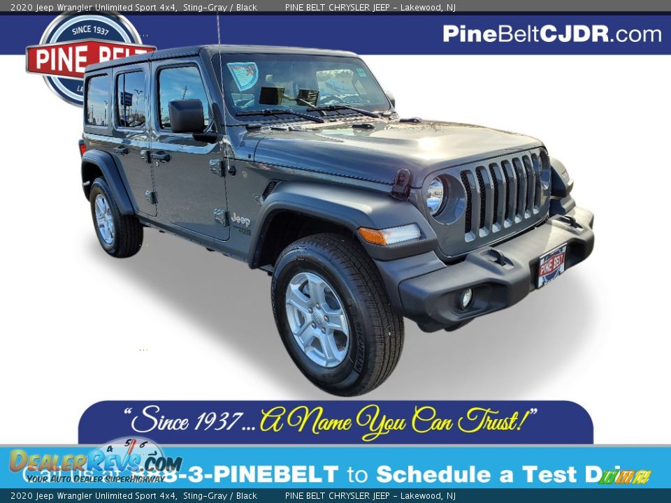 2020 Jeep Wrangler Unlimited Sport 4x4 Sting-Gray / Black Photo #1