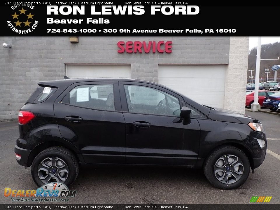 2020 Ford EcoSport S 4WD Shadow Black / Medium Light Stone Photo #1