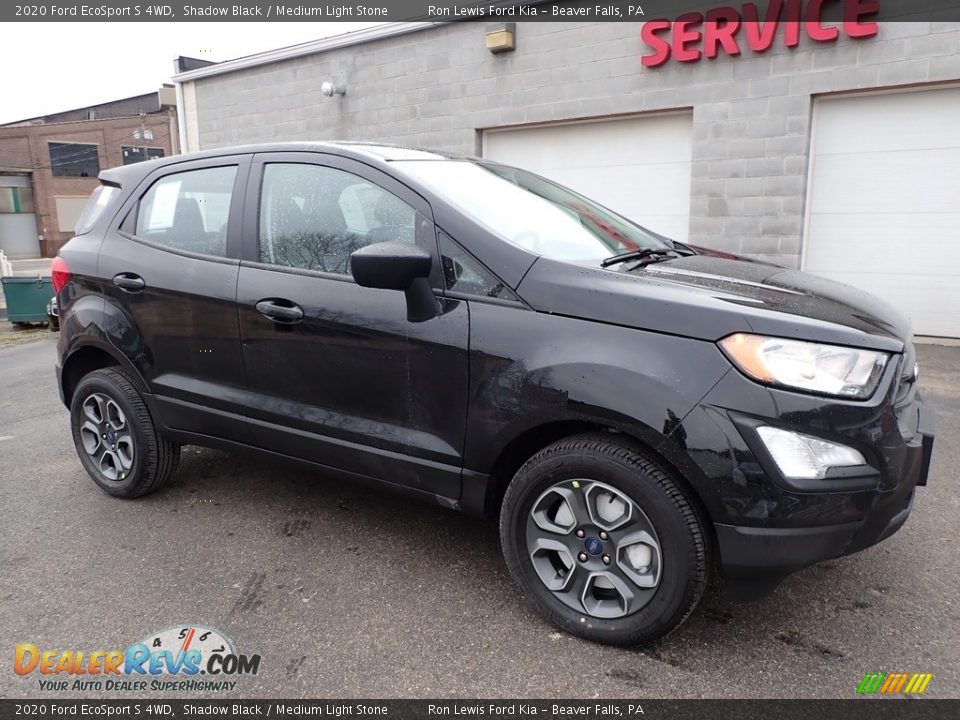 2020 Ford EcoSport S 4WD Shadow Black / Medium Light Stone Photo #9