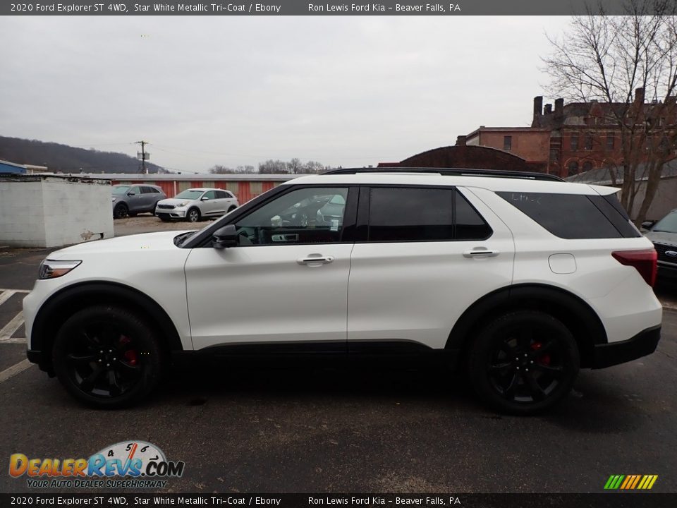 2020 Ford Explorer ST 4WD Star White Metallic Tri-Coat / Ebony Photo #6