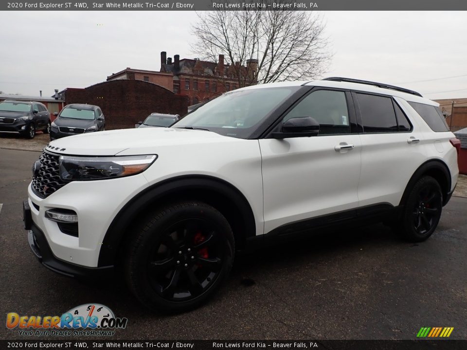 2020 Ford Explorer ST 4WD Star White Metallic Tri-Coat / Ebony Photo #7