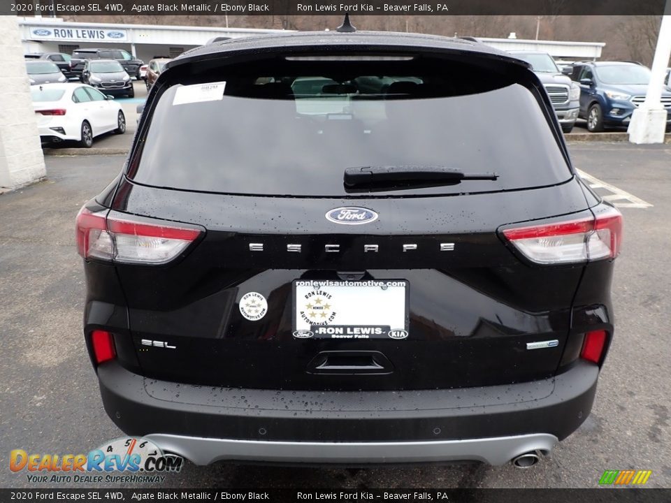 2020 Ford Escape SEL 4WD Agate Black Metallic / Ebony Black Photo #3