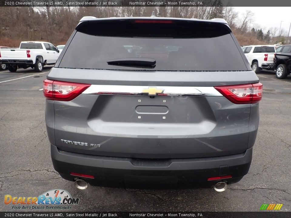 2020 Chevrolet Traverse LS AWD Satin Steel Metallic / Jet Black Photo #4