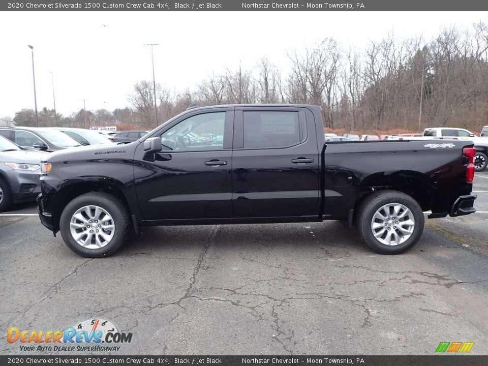 Black 2020 Chevrolet Silverado 1500 Custom Crew Cab 4x4 Photo #2