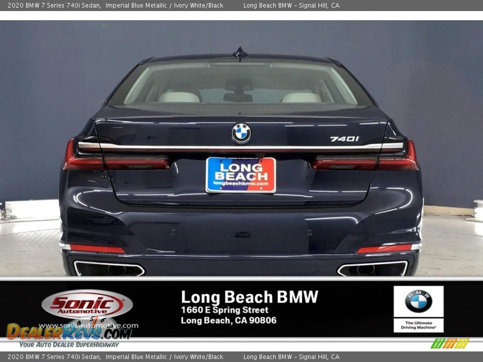 2020 BMW 7 Series 740i Sedan Imperial Blue Metallic / Ivory White/Black Photo #3