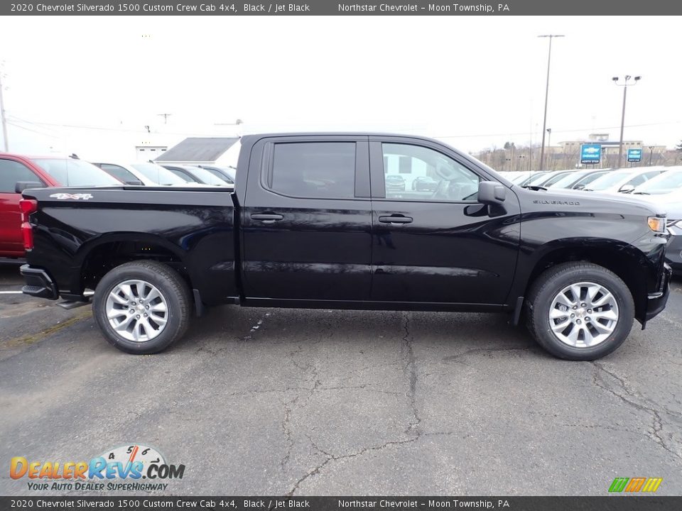 Black 2020 Chevrolet Silverado 1500 Custom Crew Cab 4x4 Photo #6