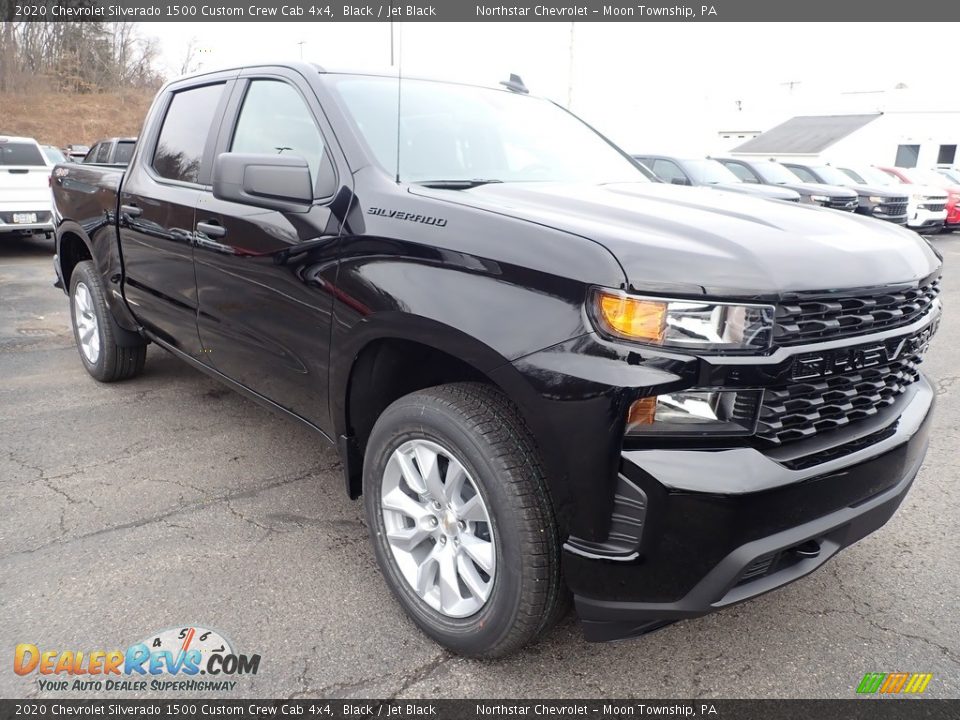 Black 2020 Chevrolet Silverado 1500 Custom Crew Cab 4x4 Photo #7