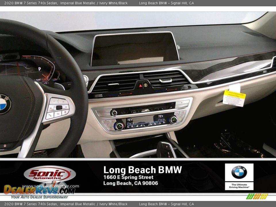 2020 BMW 7 Series 740i Sedan Imperial Blue Metallic / Ivory White/Black Photo #5
