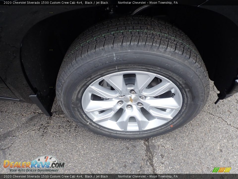 2020 Chevrolet Silverado 1500 Custom Crew Cab 4x4 Black / Jet Black Photo #8