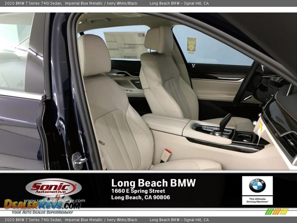 2020 BMW 7 Series 740i Sedan Imperial Blue Metallic / Ivory White/Black Photo #7
