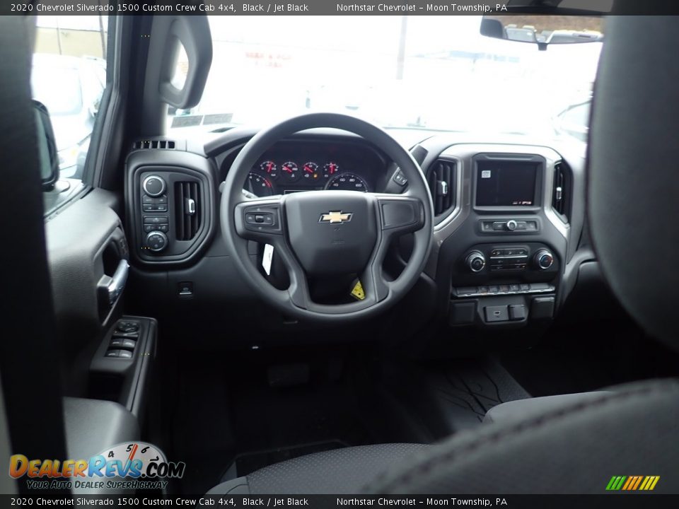 2020 Chevrolet Silverado 1500 Custom Crew Cab 4x4 Black / Jet Black Photo #13