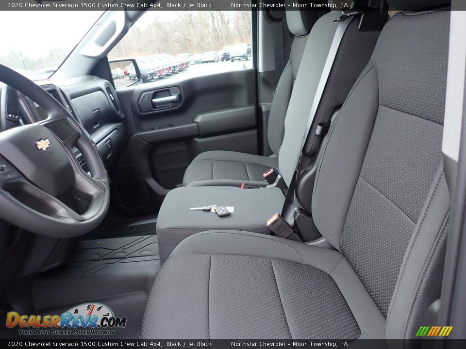 2020 Chevrolet Silverado 1500 Custom Crew Cab 4x4 Black / Jet Black Photo #14