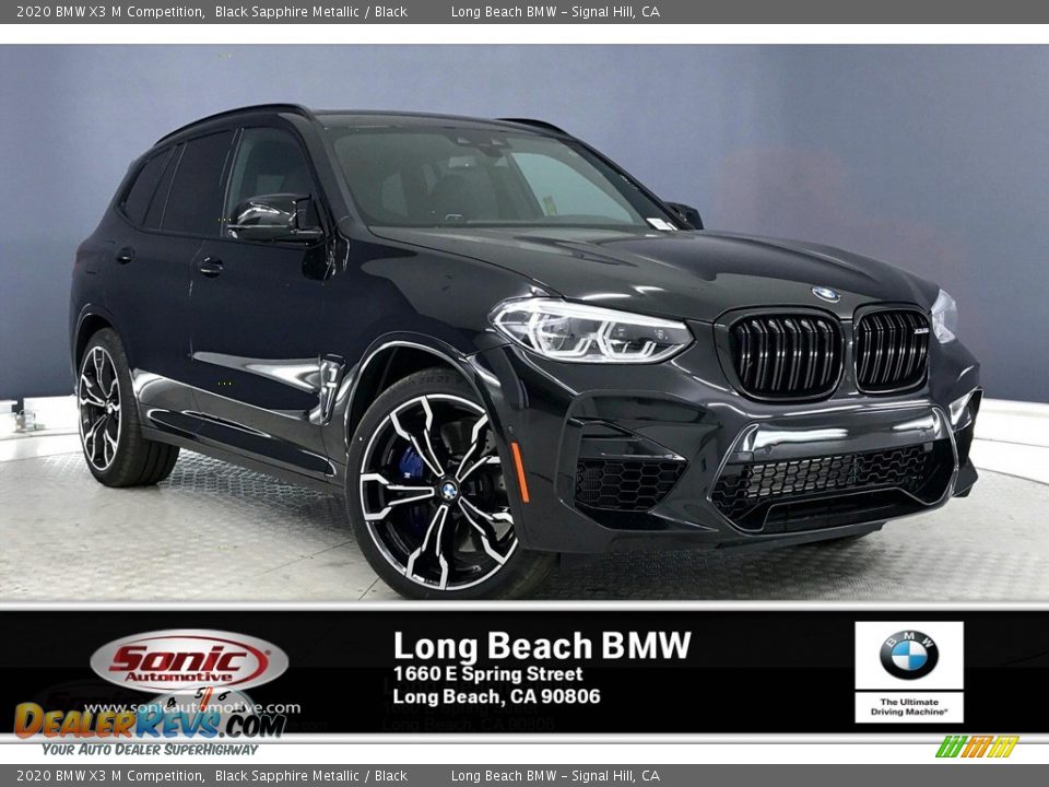 2020 BMW X3 M Competition Black Sapphire Metallic / Black Photo #1