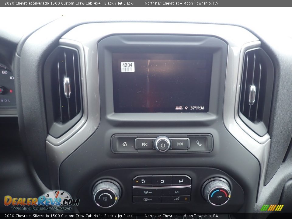 2020 Chevrolet Silverado 1500 Custom Crew Cab 4x4 Black / Jet Black Photo #17