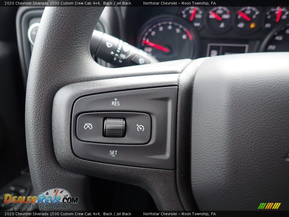 2020 Chevrolet Silverado 1500 Custom Crew Cab 4x4 Black / Jet Black Photo #19