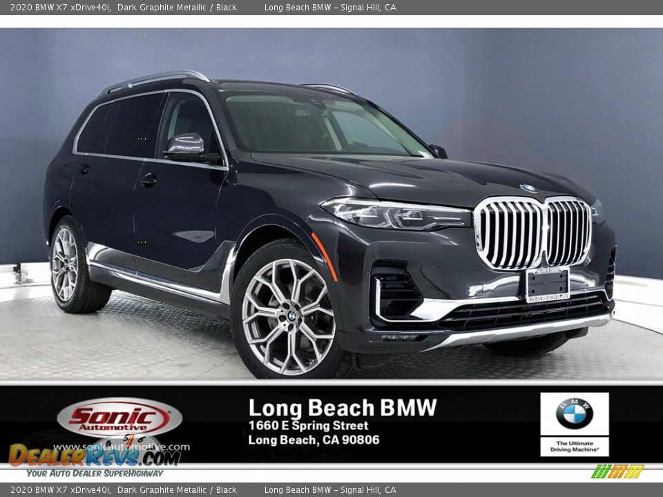 2020 BMW X7 xDrive40i Dark Graphite Metallic / Black Photo #1