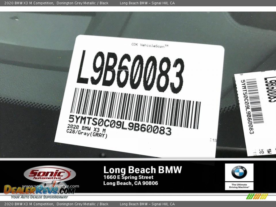2020 BMW X3 M Competition Donington Grey Metallic / Black Photo #11