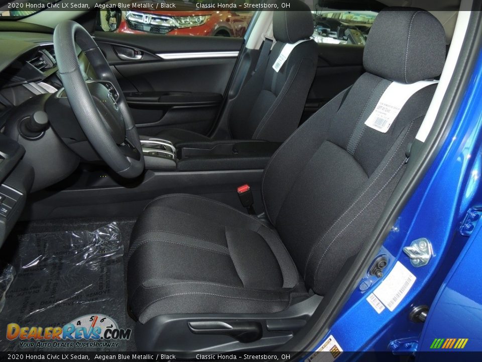 2020 Honda Civic LX Sedan Aegean Blue Metallic / Black Photo #12