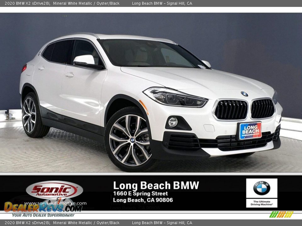 2020 BMW X2 sDrive28i Mineral White Metallic / Oyster/Black Photo #1