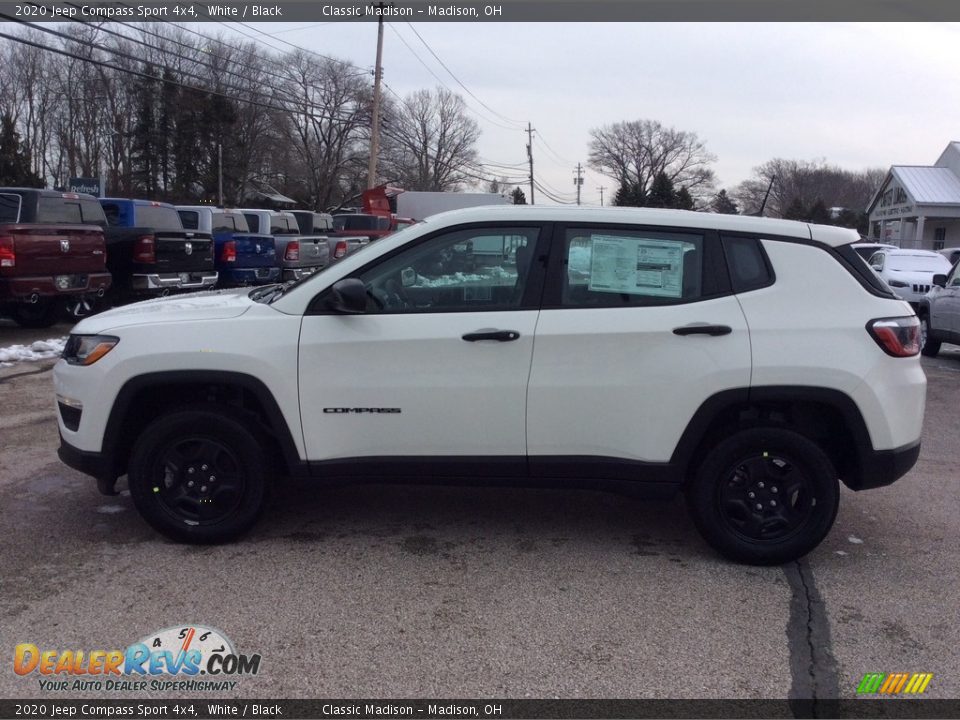 2020 Jeep Compass Sport 4x4 White / Black Photo #6