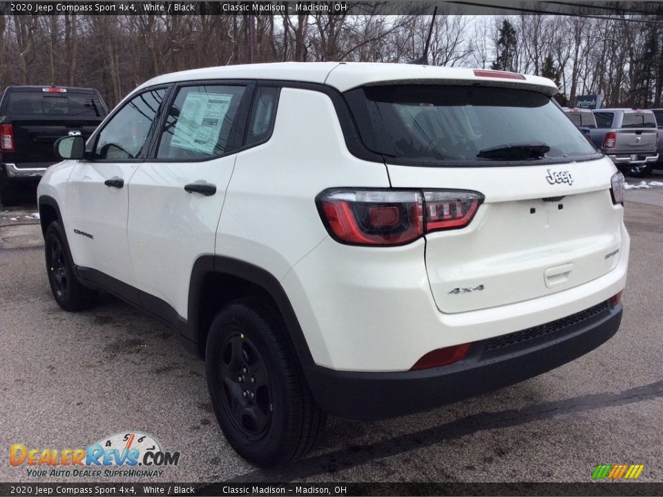 2020 Jeep Compass Sport 4x4 White / Black Photo #7