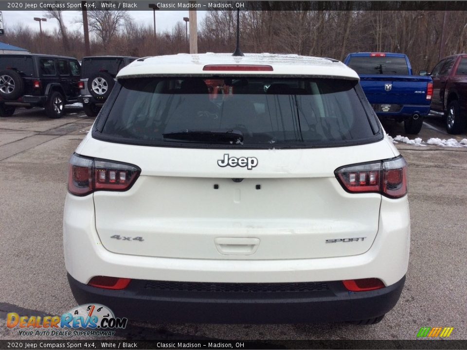 2020 Jeep Compass Sport 4x4 White / Black Photo #8