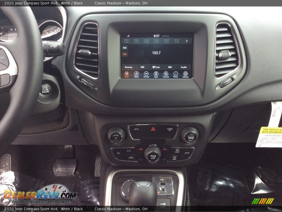 2020 Jeep Compass Sport 4x4 White / Black Photo #13
