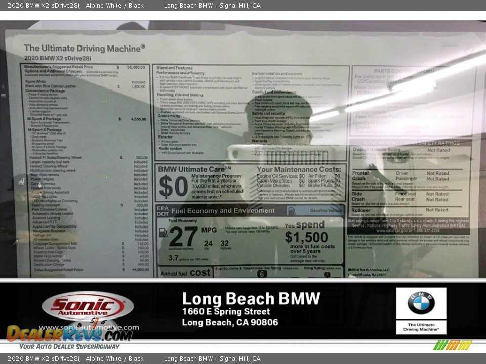 2020 BMW X2 sDrive28i Alpine White / Black Photo #10