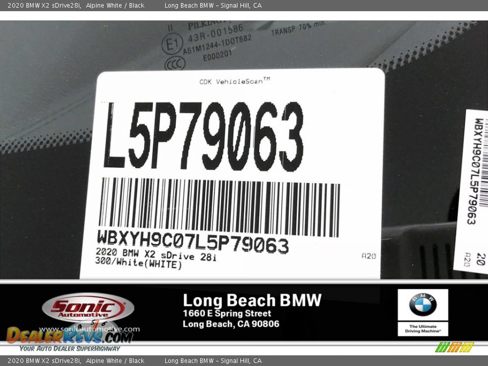 2020 BMW X2 sDrive28i Alpine White / Black Photo #11